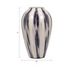 Elegant Glass Vase - Handcrafted - Modern Glossy Brushstroke Pattern - Perfect for Living Room, Bedroom, and Table Centerpiece - 4 of 4