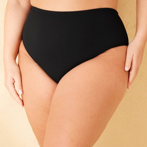 Women's Ribbed Mid-Rise Medium Coverage Hipster Bikini Bottom - Shade & Shore™ - image 1 of 3