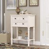 Narrow Console Table, 24" Entryway Table with 3 Storage Drawers and Bottom Shelf for Entryway, Living Room, Hallway, Bedroom, Dining Room - 2 of 4