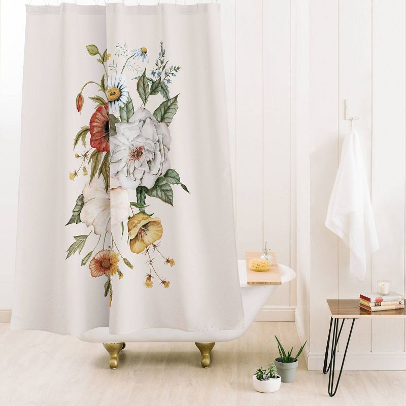 Shealeen Louise Wildflower Bouq Creme Shower Curtain Cream - Deny Designs, 3 of 4