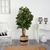 Nearly Natural 5-ft Fiddle Leaf Fig Artificial Tree in Handmade Natural Cotton Planter - 3 of 4