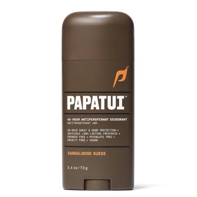 Papatui Triple Action Complex Men's Antiperspirant Sandalwood Suede 48-Hour Sweat and Odor Protection - 2.6oz