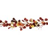 Northlight Berries and Eucalyptus Leaves Artificial Fall Harvest Garland - 5' x 8" - 4 of 4
