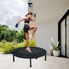 Okak 40IN Mini Trampoline, Foldable Rebounder with Padding Frame and Heavy-Duty Steel Legs, Adults Rebounder Trampoline for Indoor, Outdoor, Black - 2 of 4