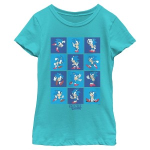 Girls Sonic the Hedgehog Classic Poses T Shirt - 1 of 4