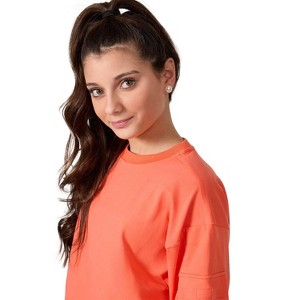 Memoi Girls Cargo Sleeve Cotton Rich Bomber Style Long Sleeve T-Shirt - 1 of 4