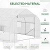 20' x 10' x 7' Walk-in Tunnel Greenhouse with Zippered Mesh Door & 8 Mesh Windows, Gardening Plant Hot House with Galvanized Steel Hoops - 4 of 4
