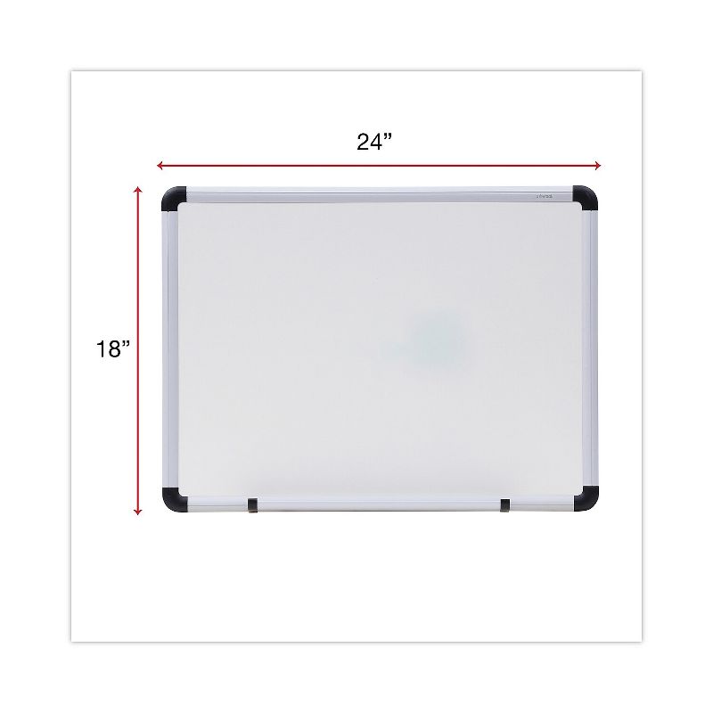 UNIVERSAL Dry Erase Board Melamine 24 x 18 White Black/Gray Aluminum/Plastic Frame 43722, 3 of 8