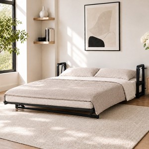 Mjkone Full Metal Murphy Bed Frame,Vertical Foldable Wall Bed, Heavy ...