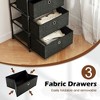 Resenkos 4-Drawer Fabric Storage Tower,Wooden Top + Durable Metal Frame, for Bedrooms, Living Rooms & Entryway Storage, Rustic Brown & - 2 of 4