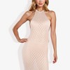 Anna-Kaci Women's Halter Neck Fishnet Maxi Dress With Side Slits - 2 of 4