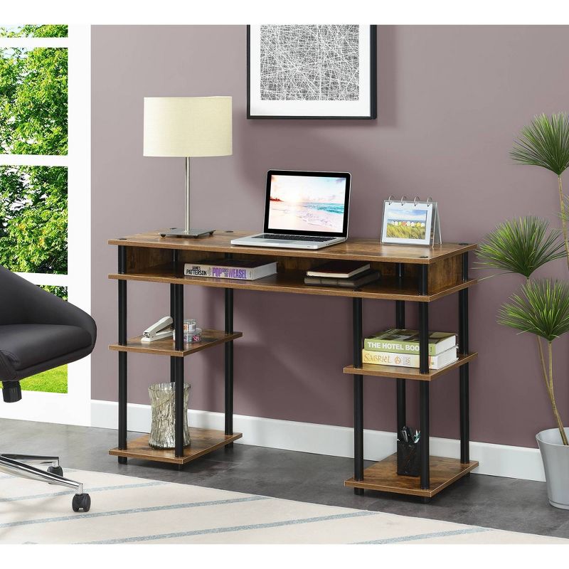 Breighton Home Harmony Office No Tools Writing Desk with Shelves, 3 of 9