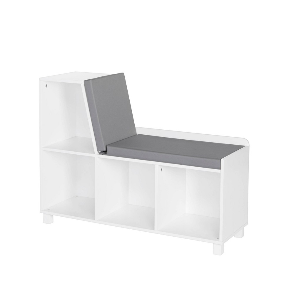 Photos - Chair RiverRidge Kids' Reading Nook Cushioned Toy Storage Bench with Cubby Organ