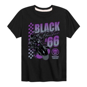 Boys' - Marvel - Black Panther Motorcycle Racing Short Sleeve Graphic T-Shirt - 1 of 4