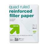 100ct Quad Ruled Filler Paper Reinforced  - up & up™