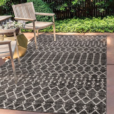 JONATHAN Y Ourika Moroccan Geometric Textured Weave Indoor/Outdoor Area Rug