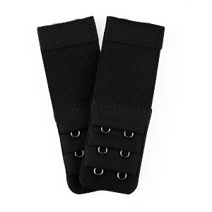 INSPIRE CHIC Women's Elastic Bra Hook Strap Extensions 3 Rows 2 Pcs - 1 of 4