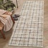 Washable Rug Modern Plaid Rug Non Slip Non Shedding Rug Low Pile Rugs Foldable Indoor Carpet for Living Room Bedroom Study Room Guest Room Playroom - 3 of 4