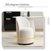 NicBex 360° Swivel Velvet Barrel Chair with Thick Cushion, Modern Upholstered Dining/Kitchen Side Chair, Vanity Stool for Bedroom - 2 of 4