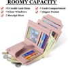 BEAFUP Small Wallet Women,RFID Blocking Soft Leather Bifold Compact Wallet with Zipper Coin Pocket & 4 ID Window,Design for Daily,Travel - 4 of 4