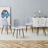 NicBex Modern Mid-Century Dining Chairs with Soft Cushion Seat,Armless Chairs with Metal Legs for Kitchen,Living Room - 2 of 4