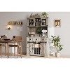 72" Tall Bar Cabinet Farmhouse Bar Station with Sliding Barn Door, Large Kitchen Buffet with Hutch and 3 Drawers - 2 of 4