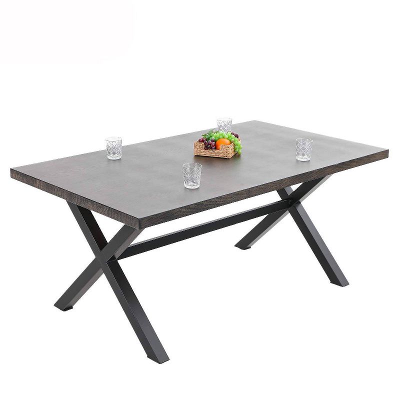 65.9&#34;  Rectangle Large Metal Patio Table - Black - Captiva Designs, 2 of 4
