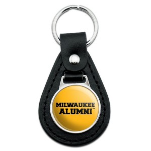 UM Milwaukee Panthers Alumn Black Leather Keychain - 1 of 4