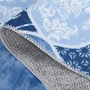 Geometric Trellis Area Rug,Modern Neutral Washable Rugs in Farmhouse Design,Non-Slip Low-Pile Indoor Carpet Blue - 4 of 4