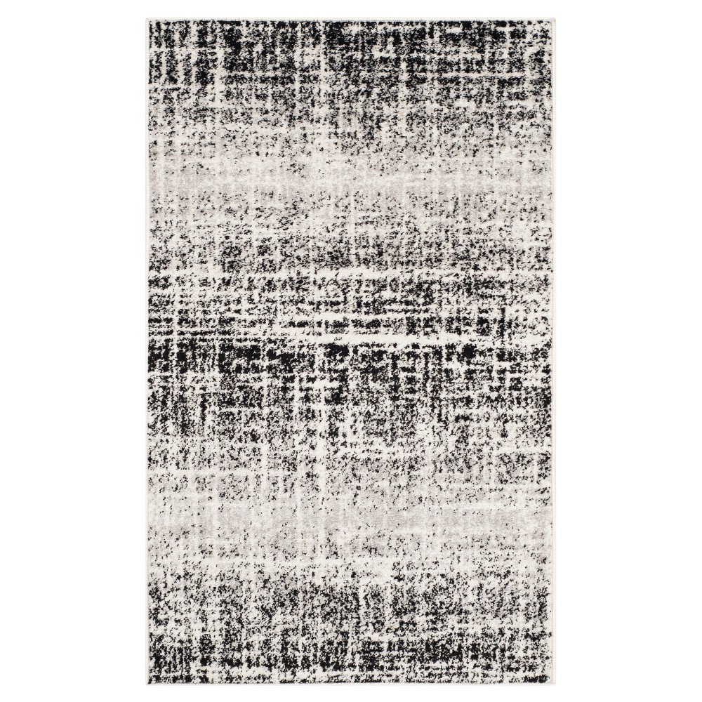 4'x6' Diandra Abstract Area Rug Ivory/Black - Safavieh