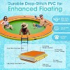AMERLIFE Inflatable Water Hammock Float with Soft Ladder, Cup Holders and Mesh Bed - 3 of 4