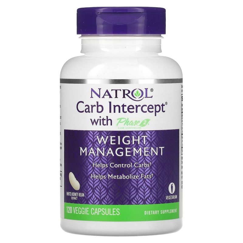 Natrol Carb Intercept with Phase 2 Carb Controller, 120 Veggie Capsules, 1 of 4