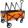 Collapsible Foldable Wagon Cart with strapping system Beach Wagon Utility Cart Utility Wagon Grocery Cart for Supports 360lbs - 3 of 4