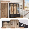 ORRD 59" Farmhouse Hall Tree with Arched Design, 8 Hooks & 3 Drawers, Entryway Bench & Shoe Organizer for Mudroom, Living Room（Black） - 2 of 4