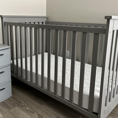 BABELIO USDA BioPreferred Crib and Toddler Mattress with Soybean Fiber  Mattress Cover, 52x27.5x5