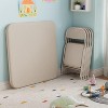 Boys and Girls Folding Table and Chairs Set of 3, Portable Table and Chair with Pu Soft Cushion, Suitable for Eating, Reading and Playing - 3 of 4