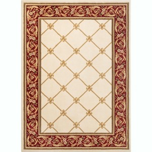 Patrician Trellis French European Formal Traditional / Contemporary Floral Thick Soft Plush Area Rug - 1 of 4