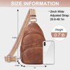 FATMOON Small Sling Bag for Women, Vegan Leather Fanny Pack Crossbody Bags for Women, Chest Bag With Guitar Strap - 3 of 4