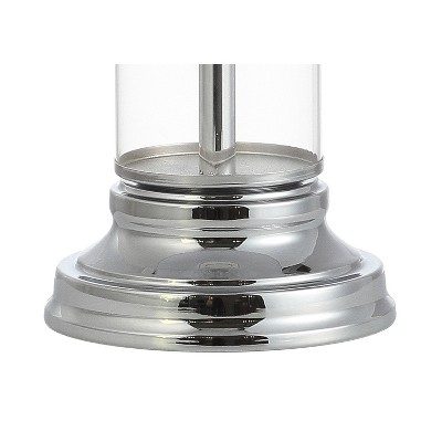 Astor 29" White and Chrome Glass LED Table Lamp Set