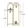 Artloge 68.9" Tall Corner Gold Metal Clothing Rack Freestanding Coat Rack Heavy Duty Clothes Rack Garment with Shelve & Hanging Rod for Home - 2 of 4