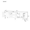 NicBex TV Stand for 80 Inch TV,TV Entertainment Center with  2 Drawers and 2-Fluted Glass Door  Cabinets,Modern TV Console Table for Living Room - 3 of 4