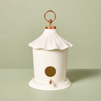 8" Round Metal Birdhouse Cream/Copper - Hearth & Hand™ with Magnolia