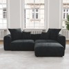 WJShome Modular Sectional Sofa Couch,Corduroy 102" LoveSofa,L Shape Sofa,Convertible Couches with 4 Pillows,Cushion Covers Removable - 4 of 4