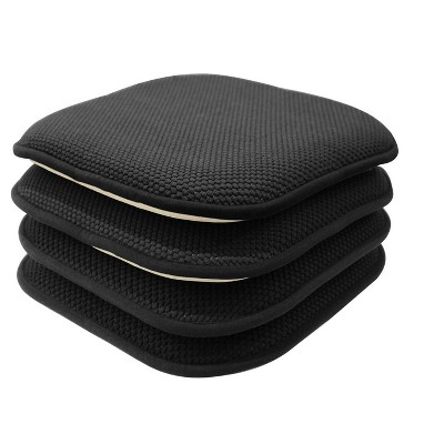 GoodGram Non Slip Chenille Premium Memory Foam Chair Cushions (4 Pack)
