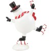 Primitives By Kathy 7.5 Inch Skating Snowman Figurine Christmas Figurine , Peppermint Candy Cane (1PC) - 2 of 3