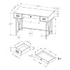 Monarch Specialties Computer Desk Home Office Laptop Storage Drawers 48InchL Work Metal Laminate Beige Black Transitional - 4 of 4