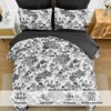 BAGOKIE 7 PCS Bed in a Bag Flower Reversible Comforter with Sheets Bedding Set - 3 of 4