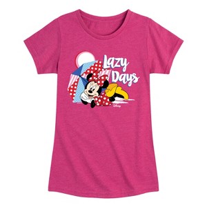 Girls' - Disney - Minnie Mouse Fitted Short Sleeve Graphic T-Shirt - 1 of 4