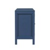 Sapphtopaz 3-Door Decorative Storage Cabinet Curved Swirl Patterned Doors Sideboard Buffet Cabinet with Storage for Kitchen, Living Room, Corridor - 2 of 4