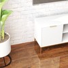 LIVAREEmlen Modern TV Stand with Wave-Design Doors, Open Shelf & Adjustable Shelf - Stylish and Functional for Your Living Room - 3 of 4